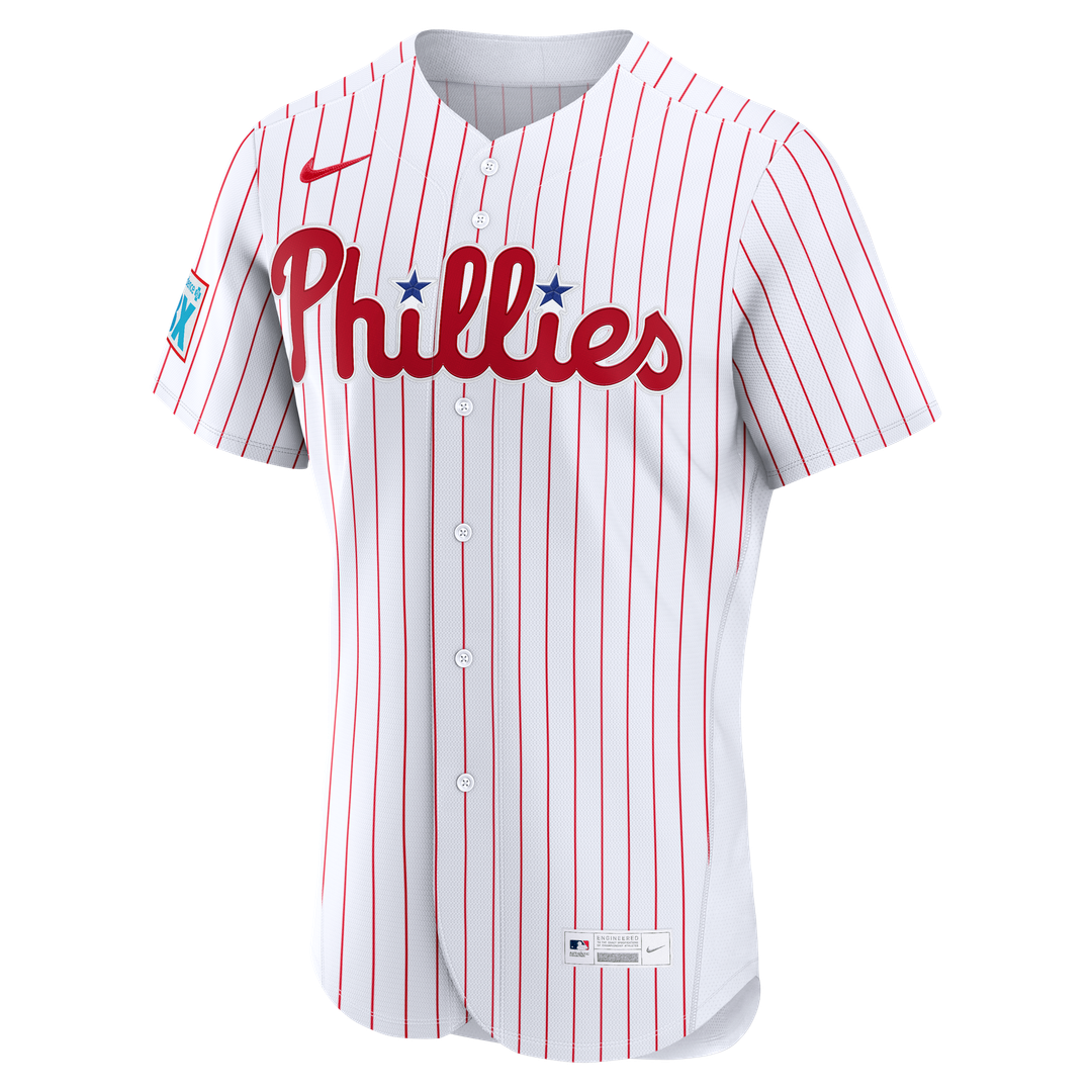 Bryce Harper Philadelphia Phillies Home Authentic Sponsor Patch Jersey - White