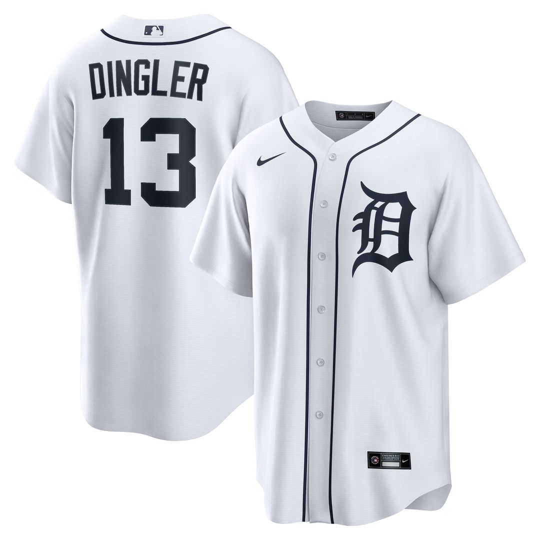 Dillon Dingler Detroit Tigers Home Replica Jersey - White