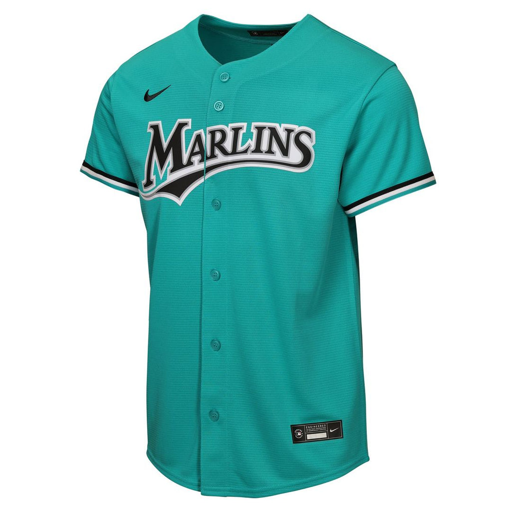 Miami Marlins Youth Alternate Replica Jersey - Teal