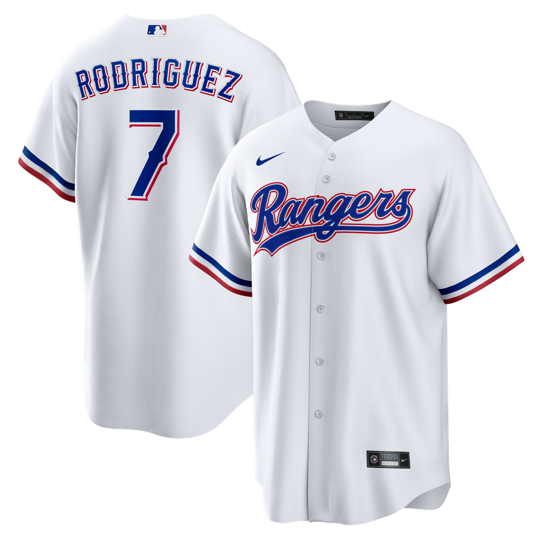 Ivan Rodriguez Texas Rangers Home Retired Player Replica Jersey - White