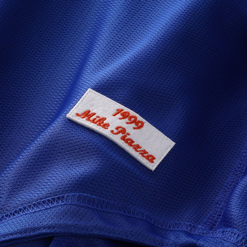 Mike Piazza New York Mets Cooperstown Collection Mesh Batting Practice Button - Up Jersey - Orange