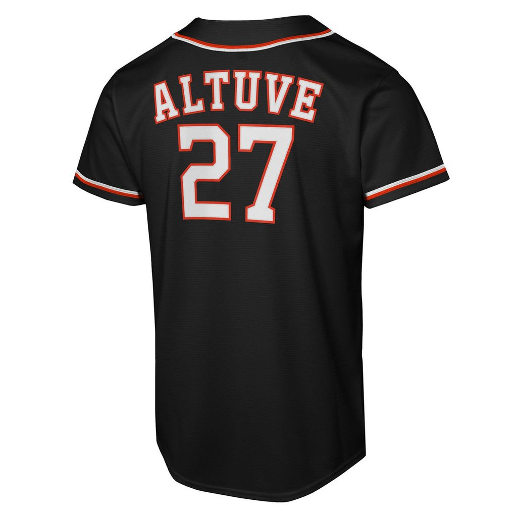 Jose Altuve Houston Astros Youth Fashion Replica Player Jersey - Black