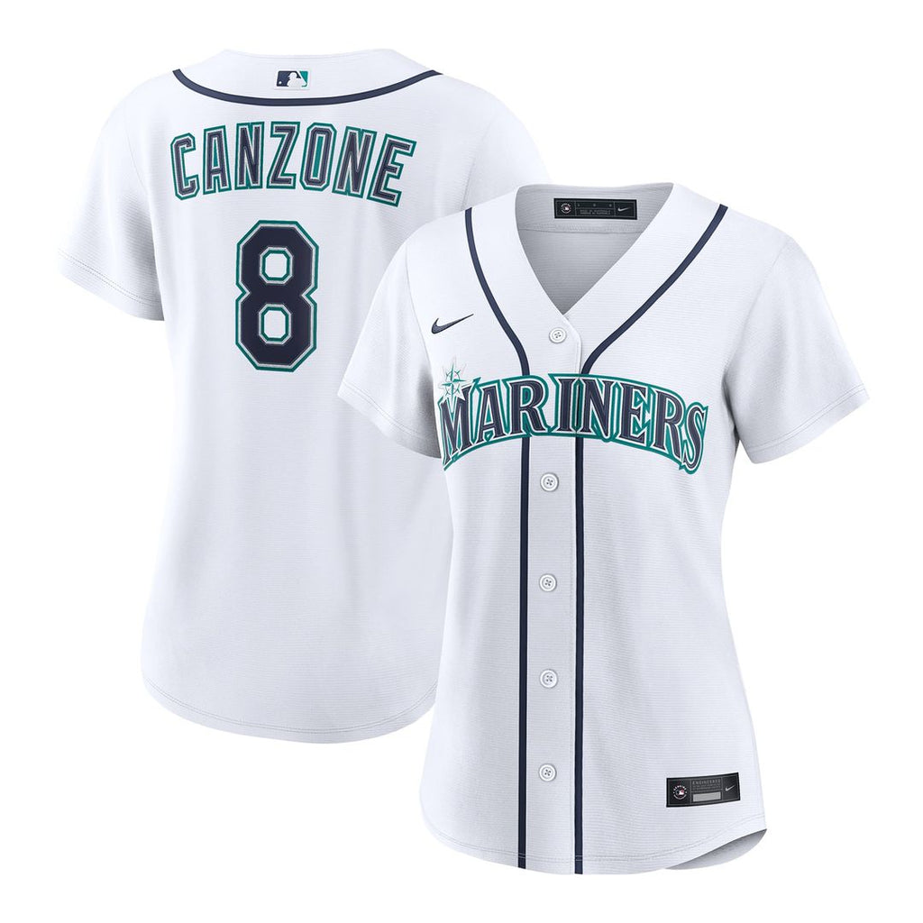Dominic Canzone Seattle Mariners Women's Home Replica Jersey - White