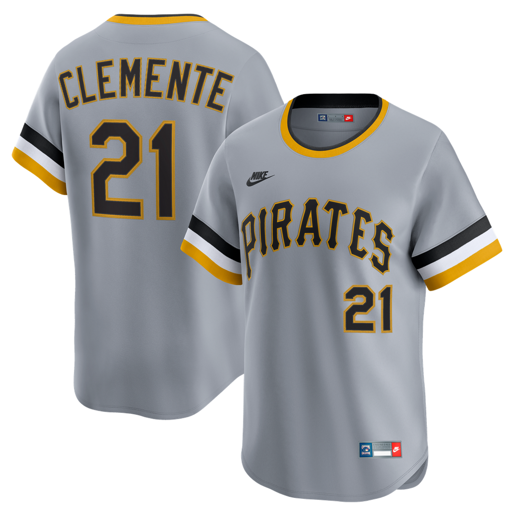 Roberto Clemente Pittsburgh Pirates Throwback Cooperstown Collection Limited Jersey - Gray
