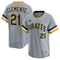 Roberto Clemente Pittsburgh Pirates Throwback Cooperstown Collection Limited Jersey - Gray