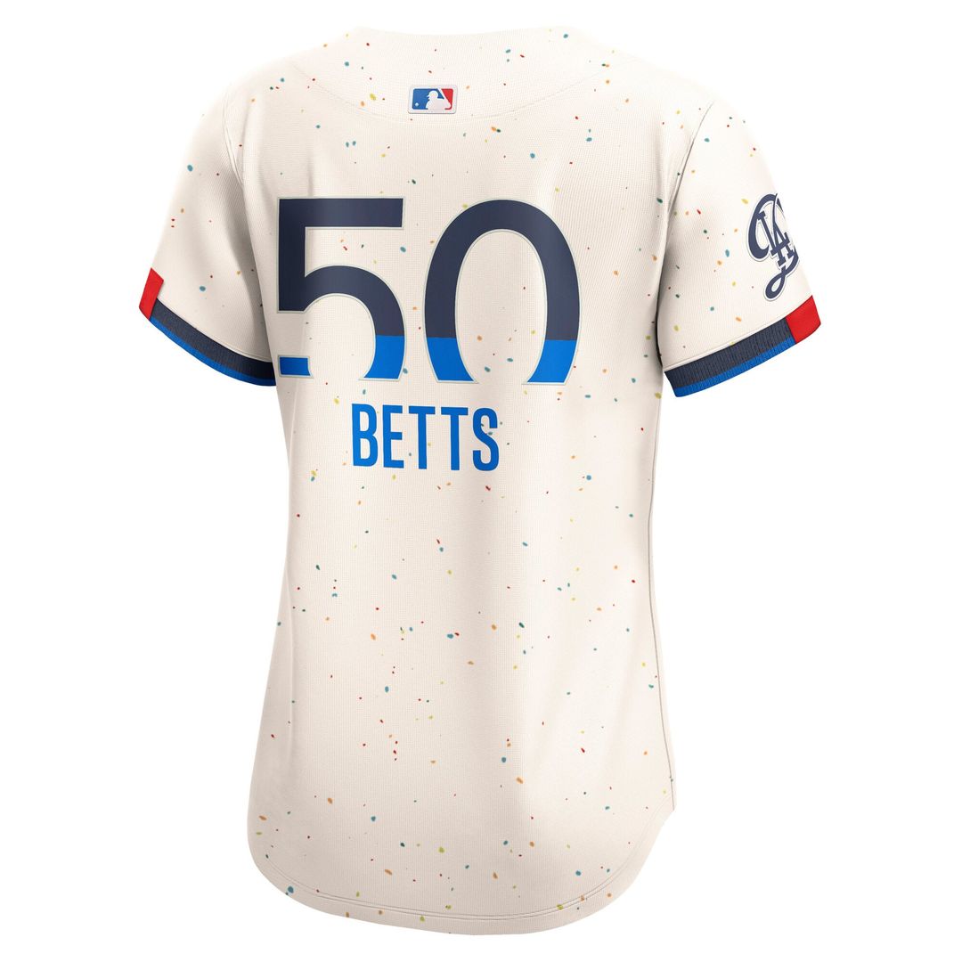 Mookie Betts Los Angeles Dodgers Women's City Connect Limited Jersey - Cream
