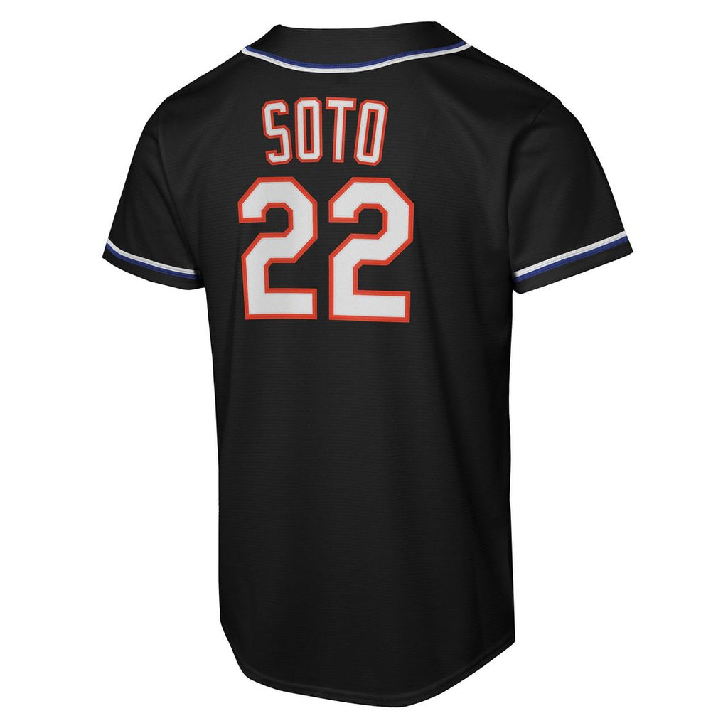 Juan Soto New York Mets Youth Fashion Replica Player Jersey - Black