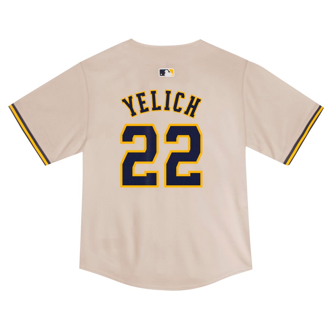 Christian Yelich Milwaukee Brewers Toddler Home Game Jersey - Cream