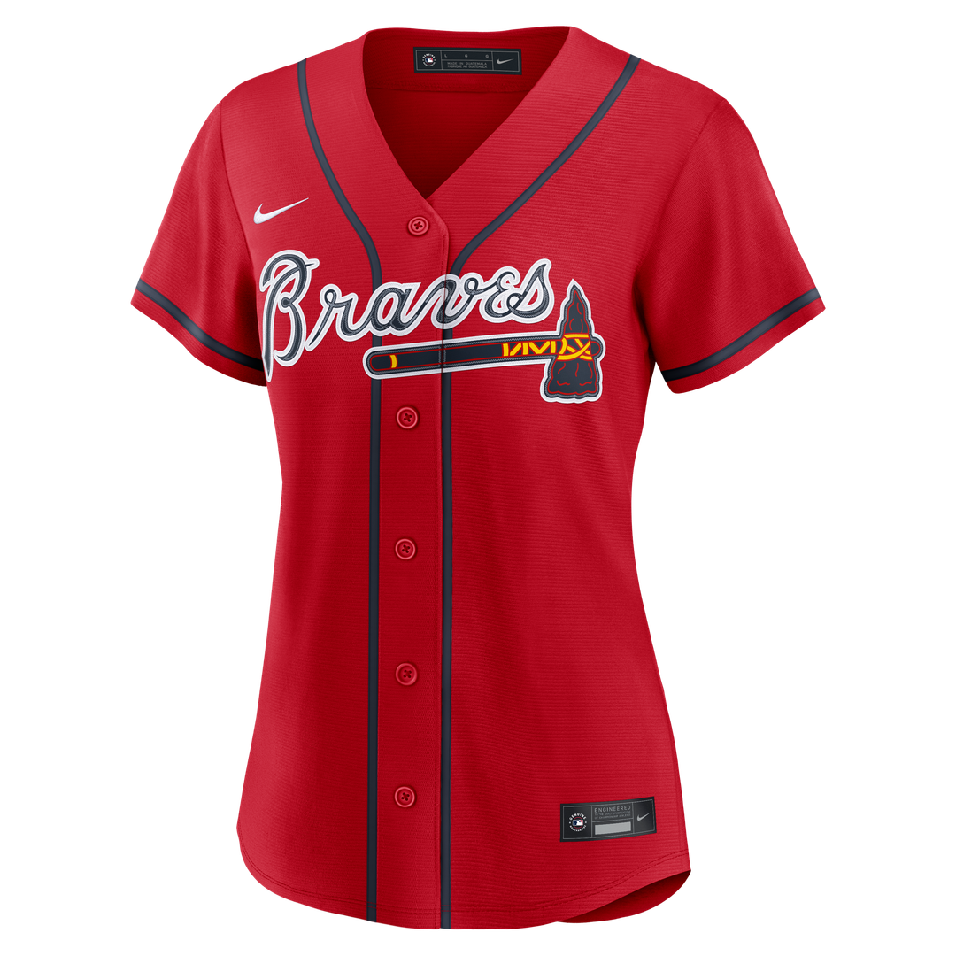 Ronald Acuña Jr. Atlanta Braves Women's Alternate Replica Jersey - Red