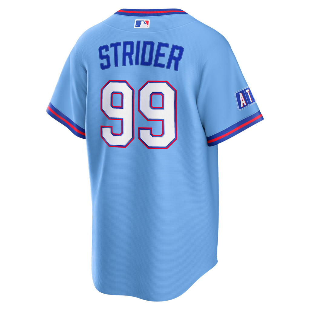 Spencer Strider Atlanta Braves 2026 City Connect Stadium Jersey - Powder Blue