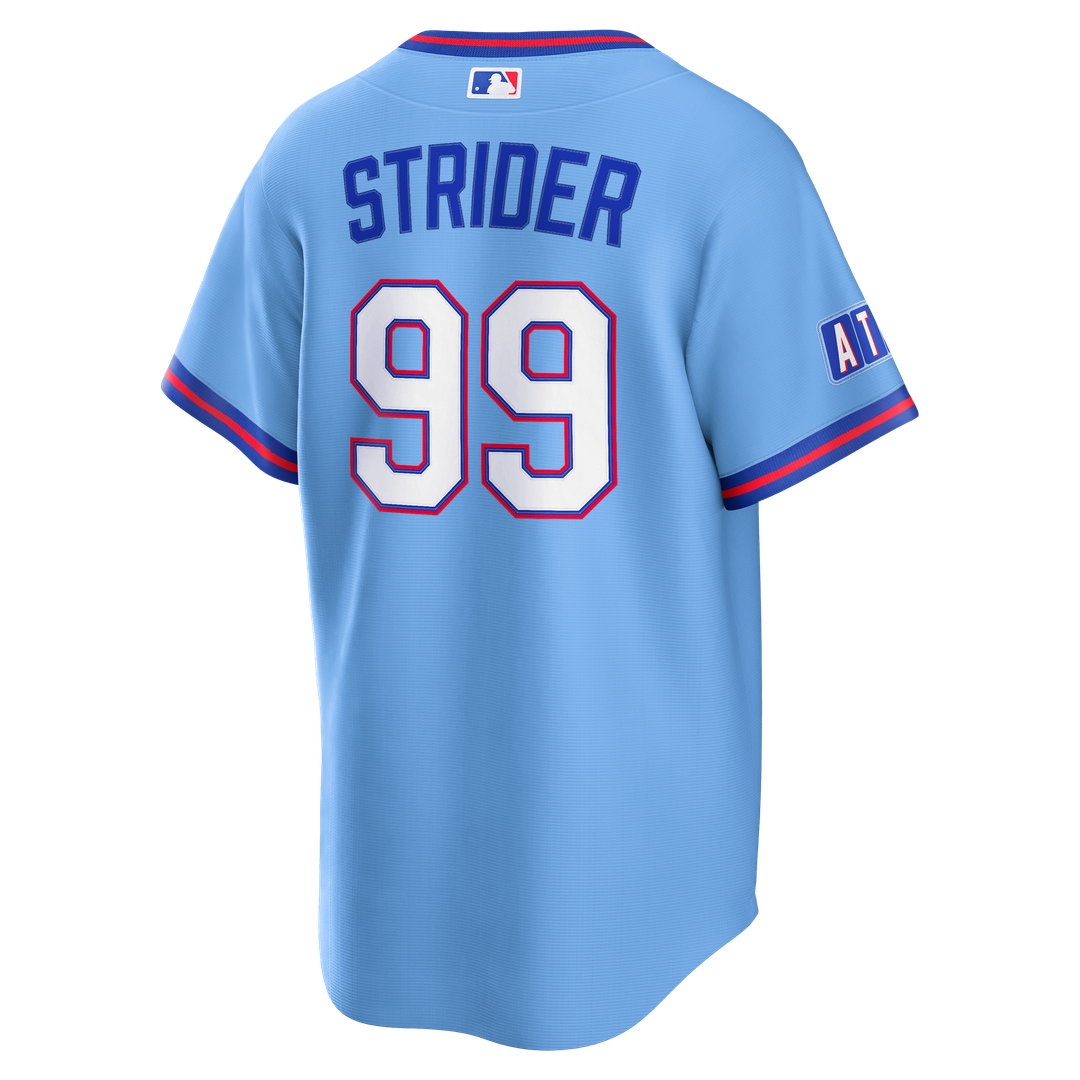 Spencer Strider Atlanta Braves 2026 City Connect Stadium Jersey - Powder Blue