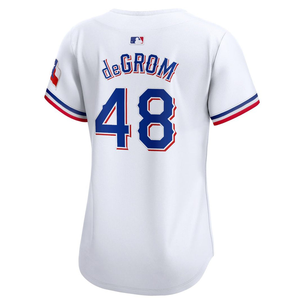 Jacob deGrom Texas Rangers Women's Home Limited Player Jersey - White