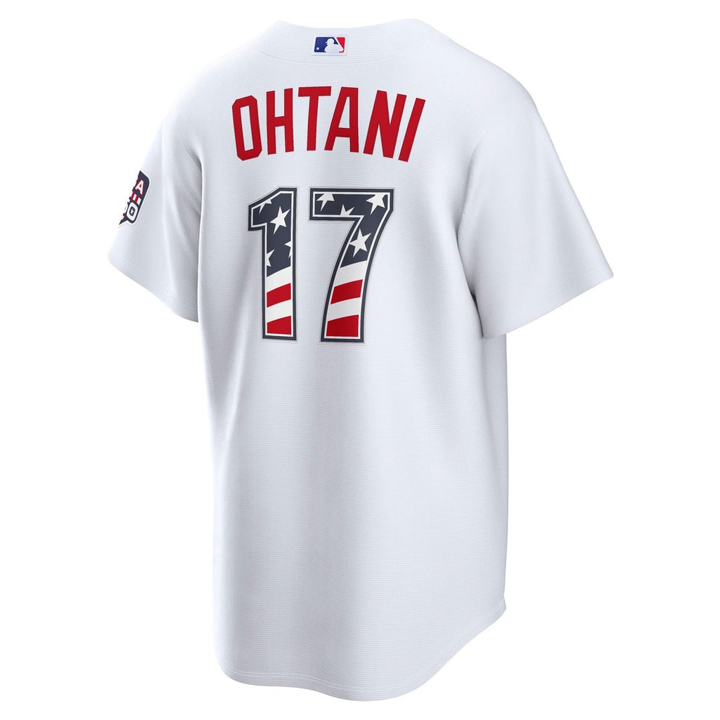 Fourth of July Los Angeles Dodgers Shohei Ohtani White USA 250 Stadium Jersey