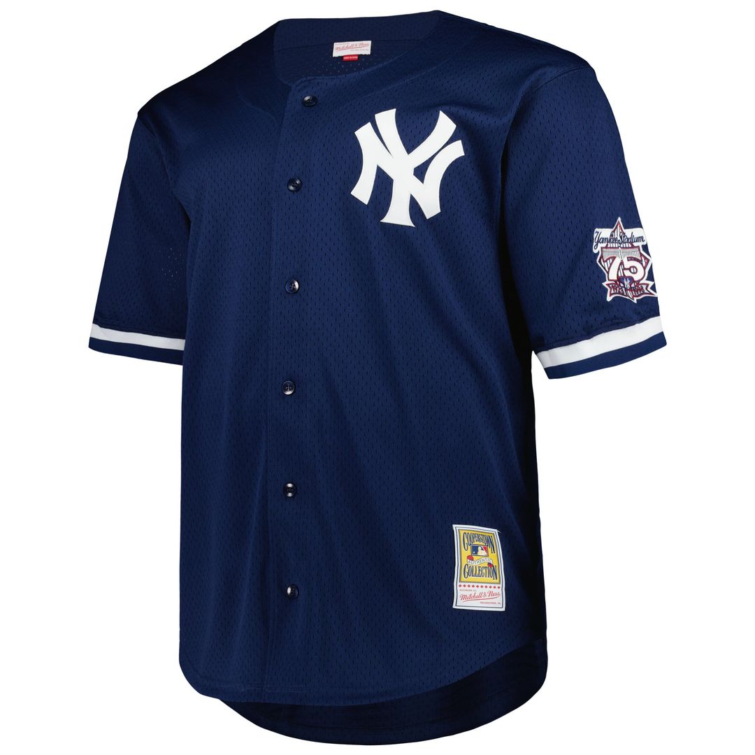 Derek Jeter New York Yankees Big & Tall Cooperstown Mesh Batting Practice Jersey - Navy