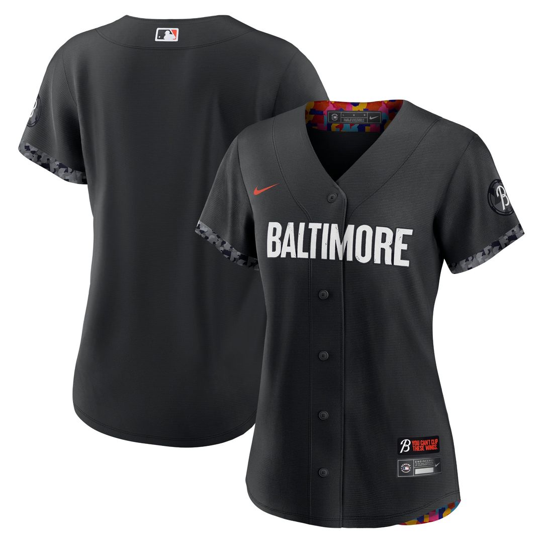 Baltimore Orioles Women's City Connect Replica Jersey - Black