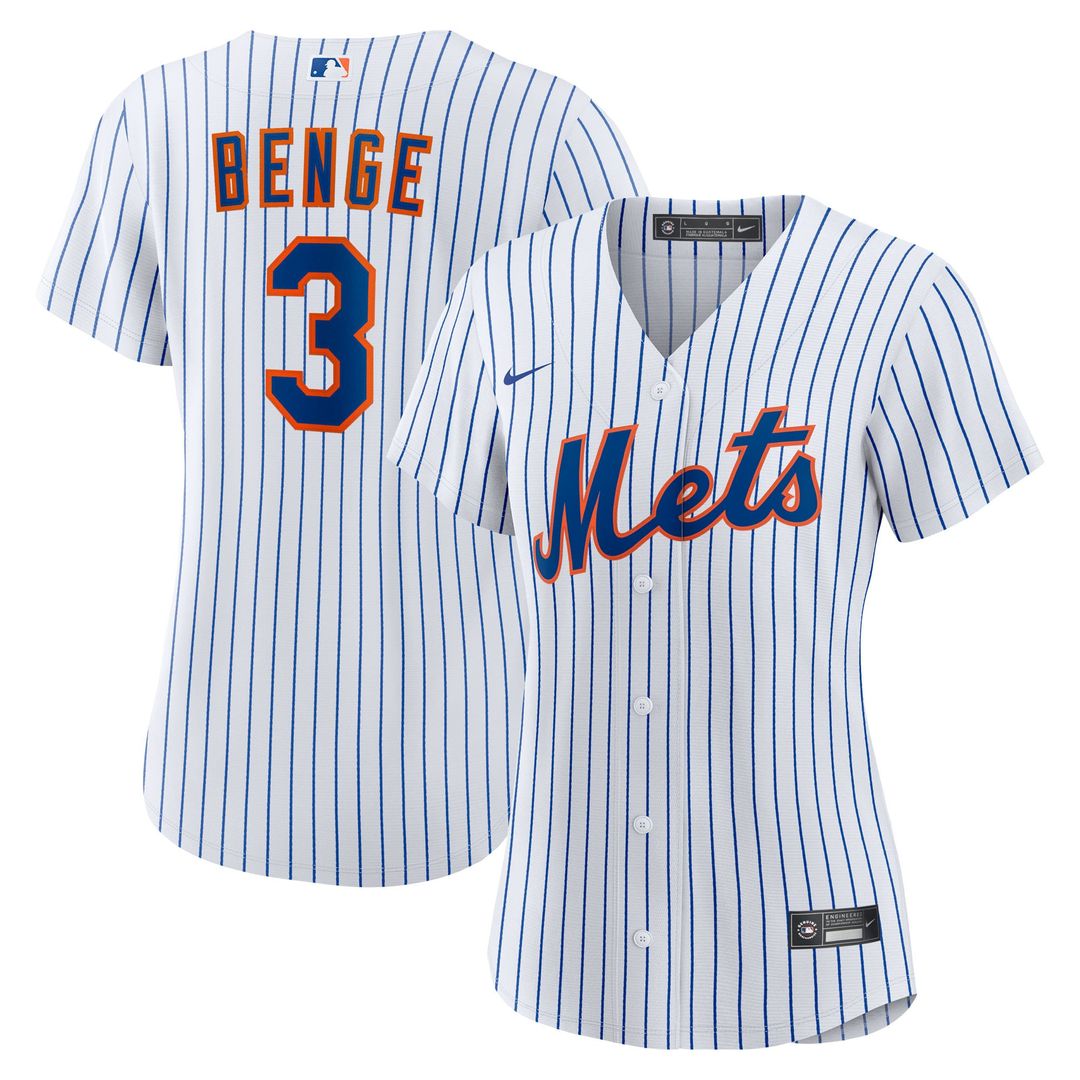 Carson Benge New York Mets Women's Home Replica Jersey - White