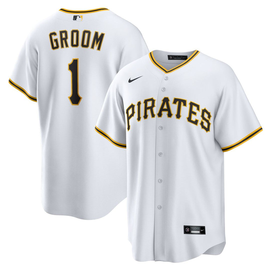 Pittsburgh Pirates #1 Groom Home Replica Jersey - White
