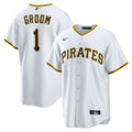 Pittsburgh Pirates #1 Groom Home Replica Jersey - White