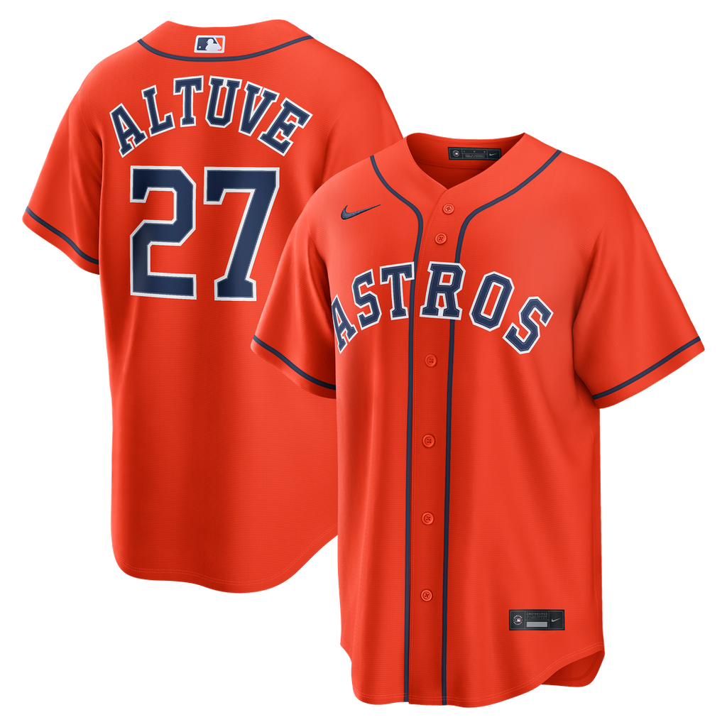 Jose Altuve Houston Astros Alternate Replica Jersey - Orange