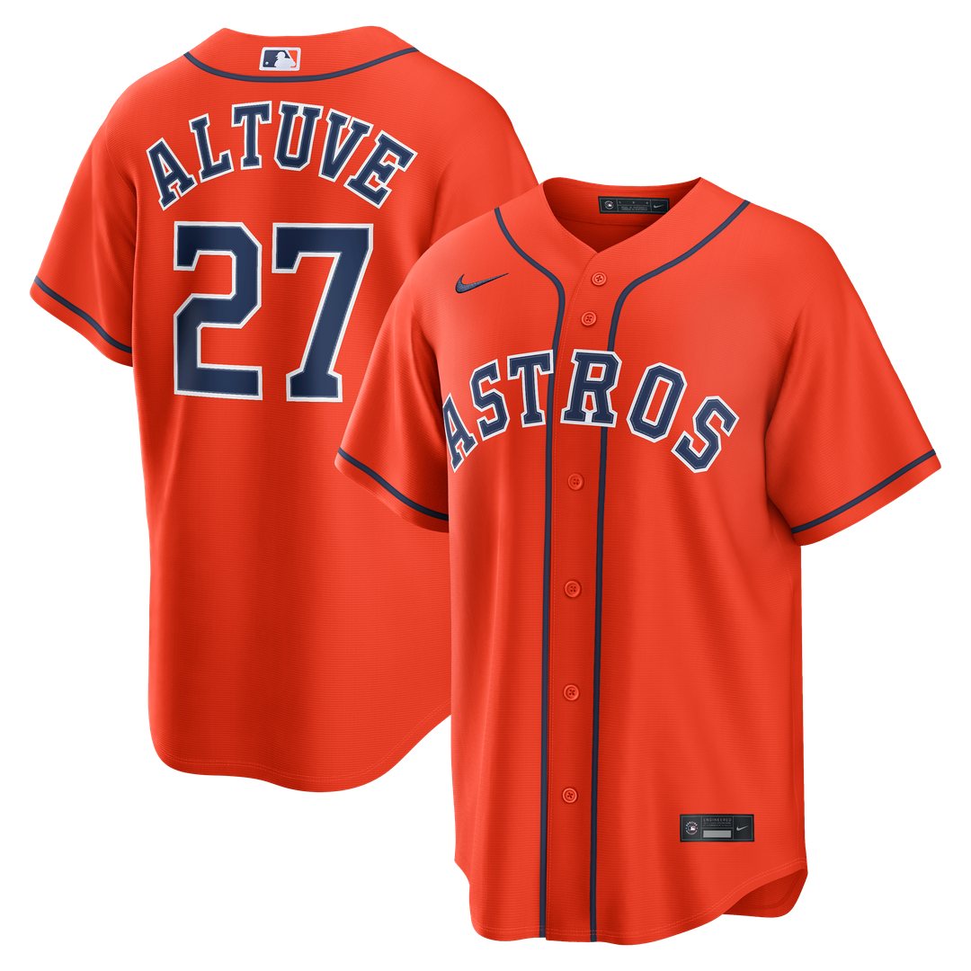 Jose Altuve Houston Astros Alternate Replica Jersey - Orange