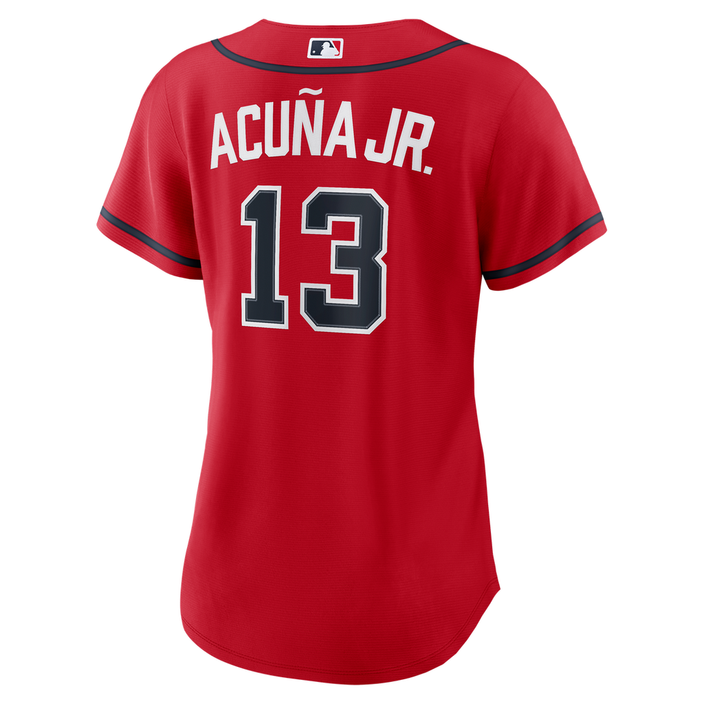 Ronald Acuña Jr. Atlanta Braves Women's Alternate Replica Jersey - Red