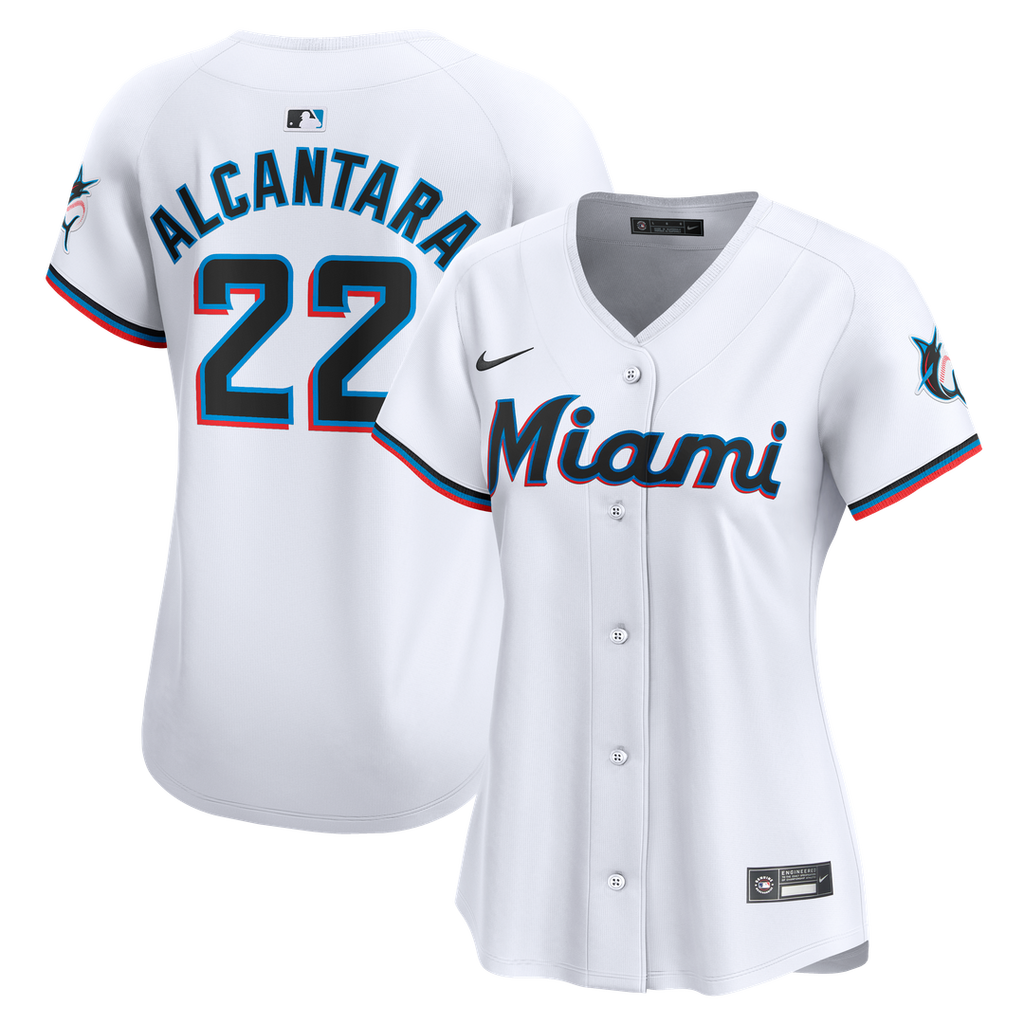 Sandy Alcantara Miami Marlins Women's Home Limited Player Jersey - White