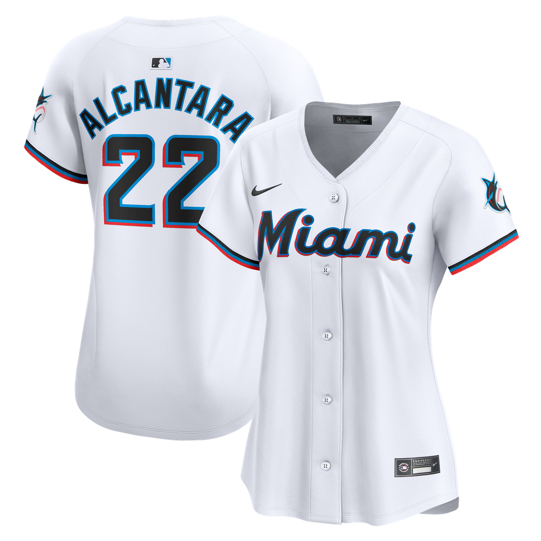 Sandy Alcantara Miami Marlins Women's Home Limited Player Jersey - White