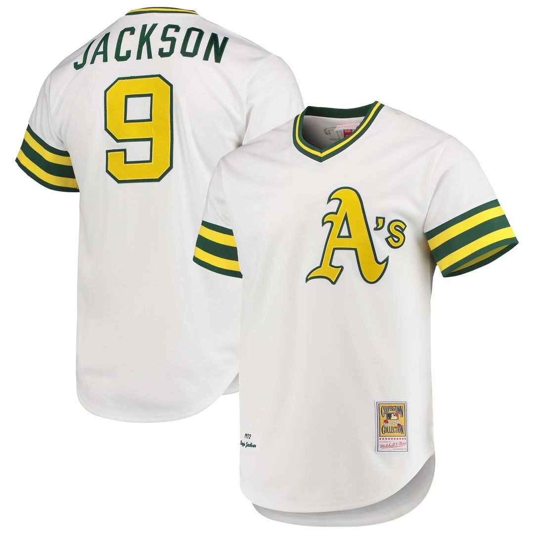 Reggie Jackson Athletics 1972 Cooperstown Collection Authentic Jersey - White