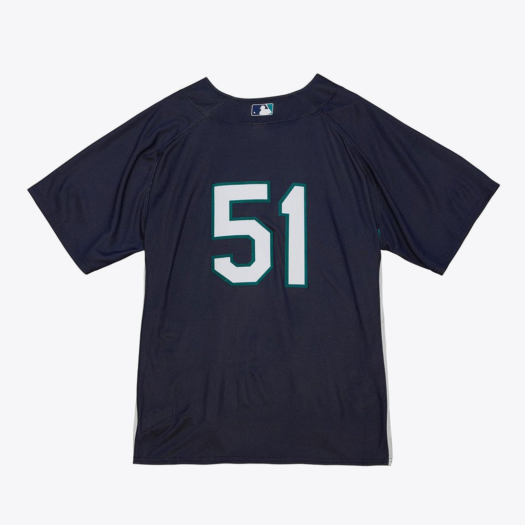 Ichiro Suzuki Seattle Mariners Big & Tall Cooperstown Mesh Batting Practice Jersey - Navy