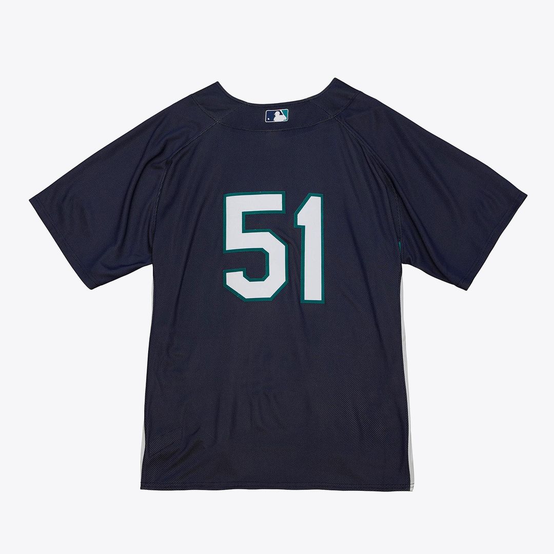 Ichiro Suzuki Seattle Mariners Big & Tall Cooperstown Mesh Batting Practice Jersey - Navy