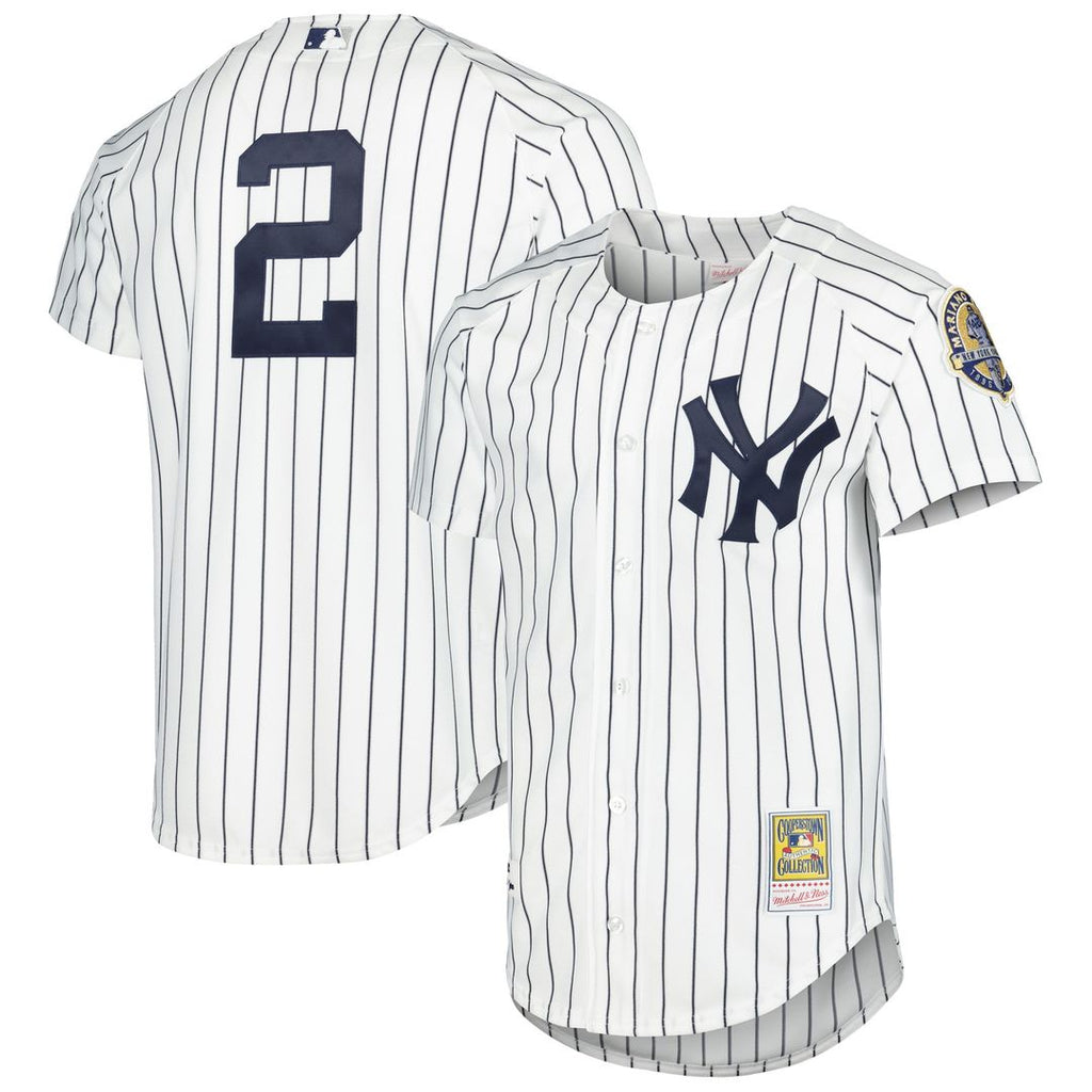 Derek Jeter New York Yankees Cooperstown Collection Authentic Jersey - White