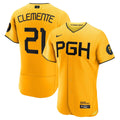 Roberto Clemente Pittsburgh Pirates City Connect Authentic Player Jersey - Gold