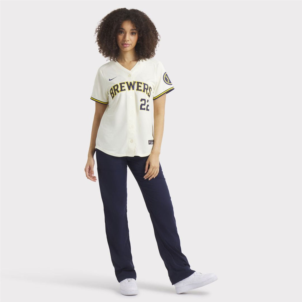 Christian Yelich Milwaukee Brewers Women's Home Limited Player Jersey - Cream