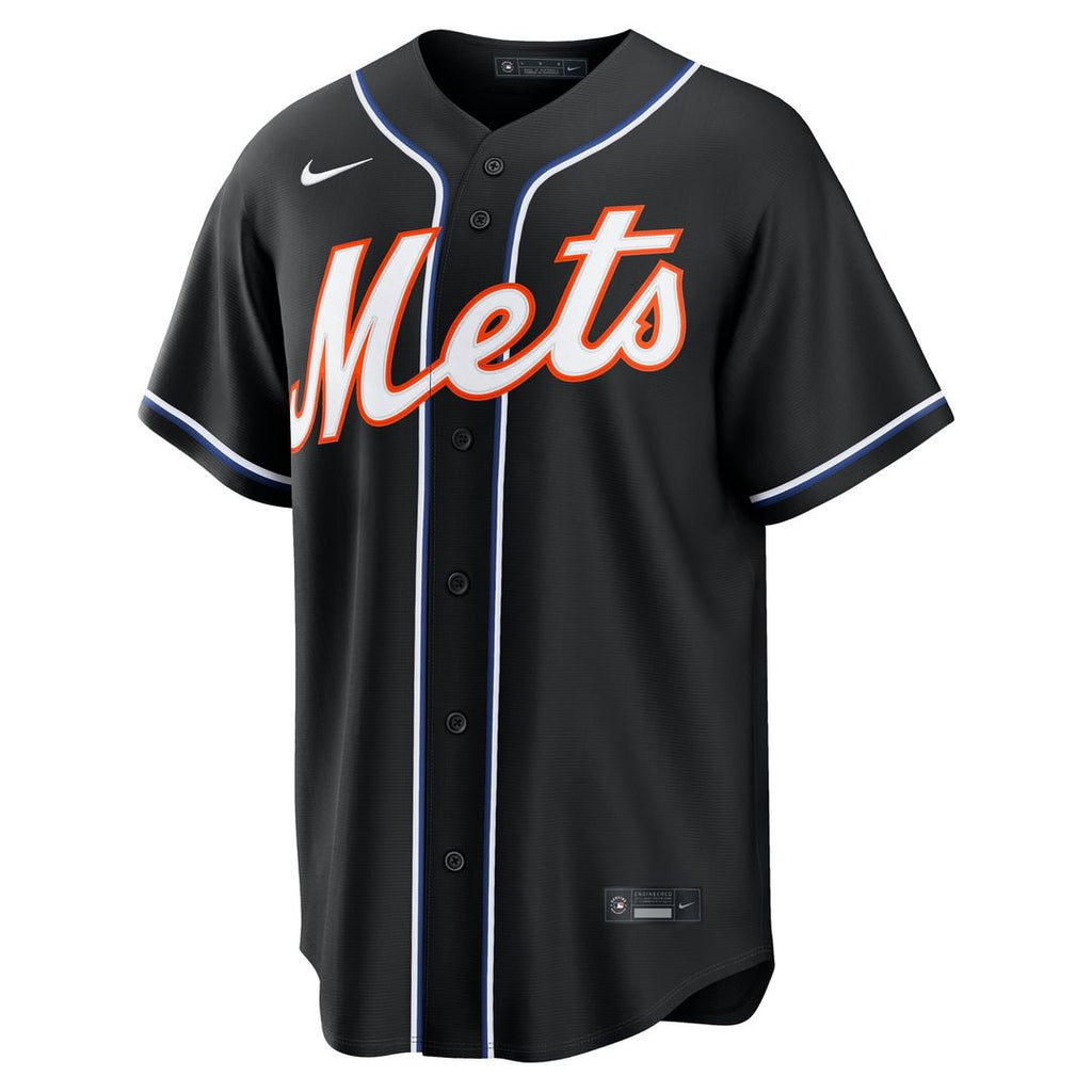Francisco Lindor New York Mets Fashion Replica Black Out Jersey