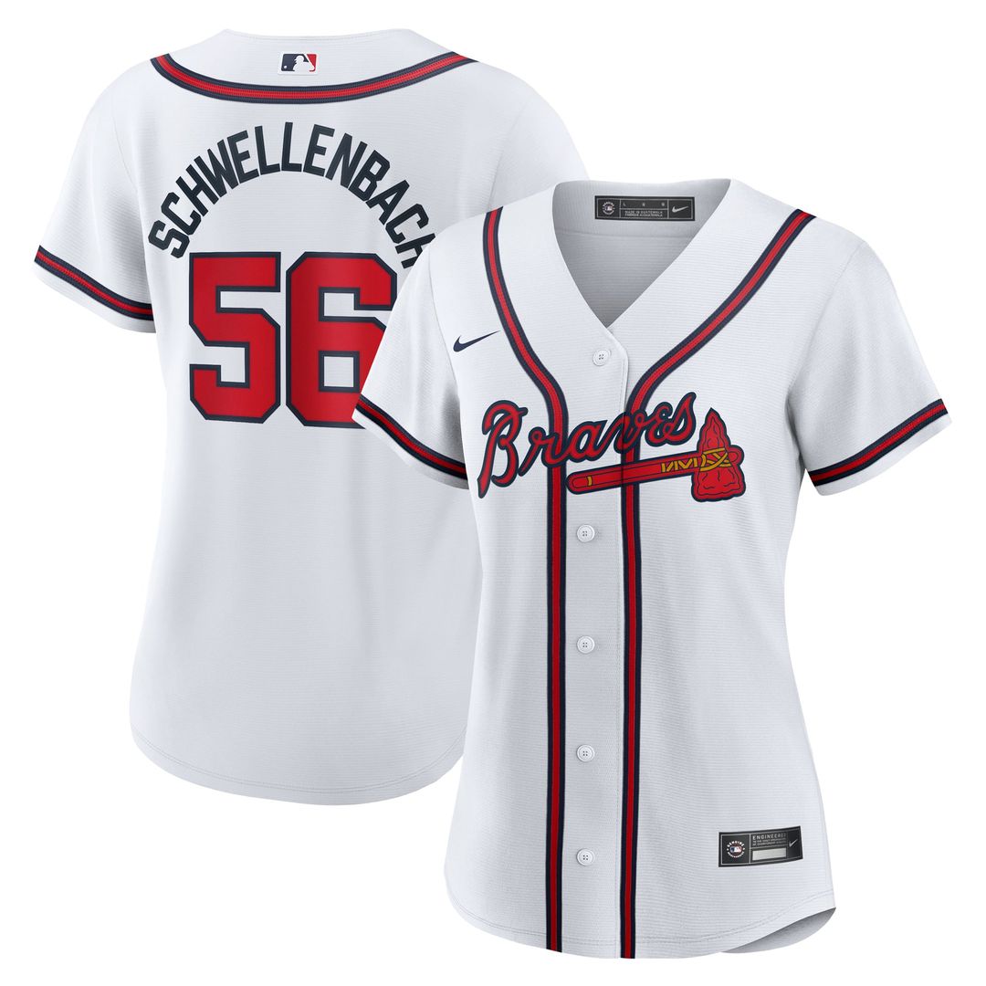 Spencer Schwellenbach Atlanta Braves Women's Home Replica Jersey - White