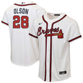 Matt Olson Atlanta Braves Youth Home Replica Jersey - White
