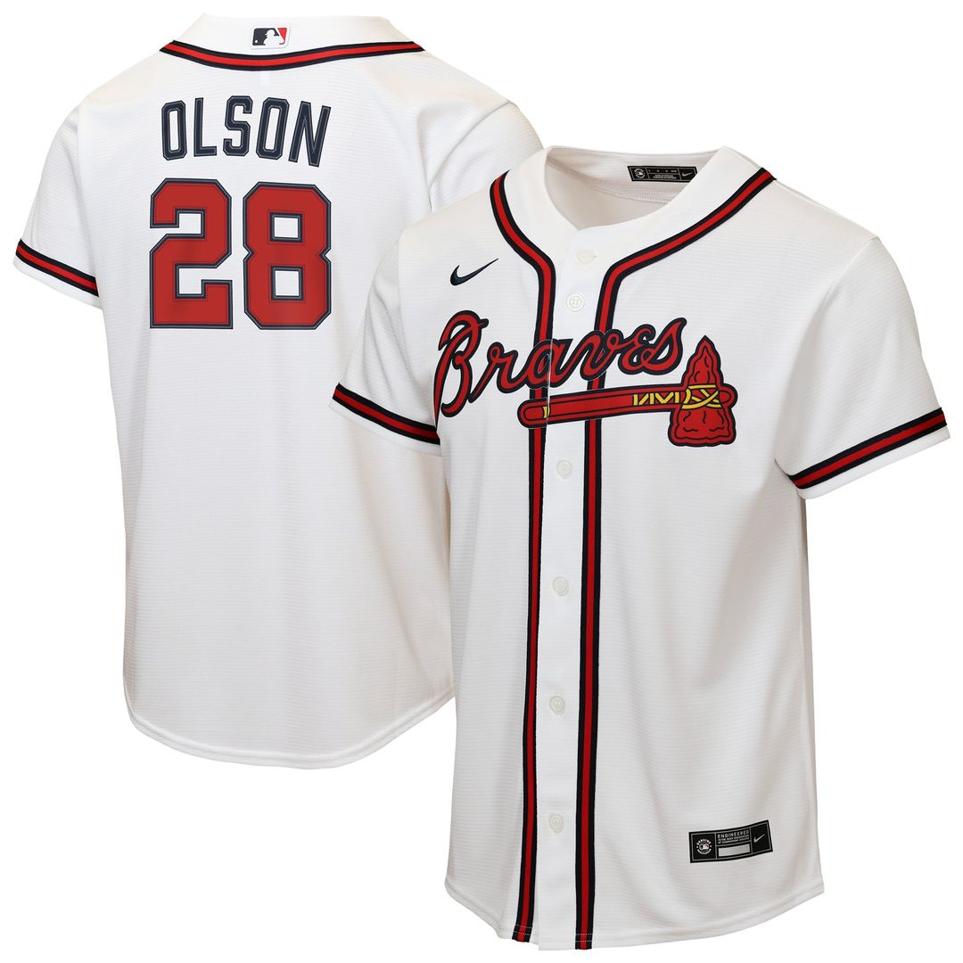 Matt Olson Atlanta Braves Youth Home Replica Jersey - White