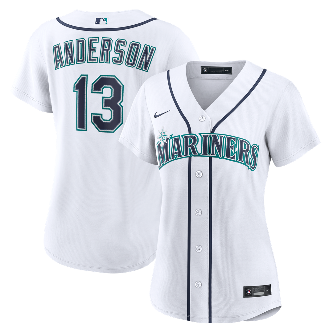 Kade Anderson Seattle Mariners Women's Home Replica Jersey - White