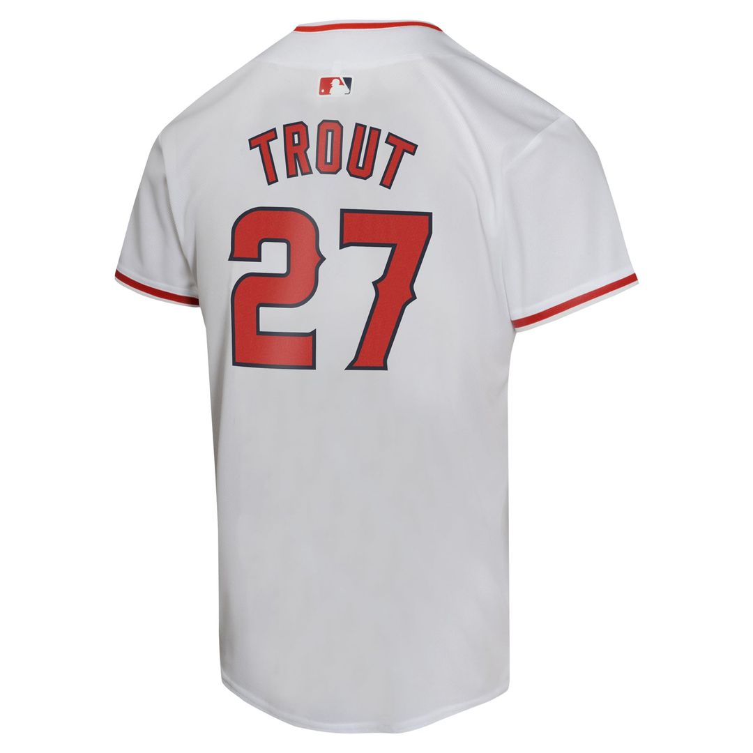 Mike Trout Los Angeles Angels Youth Home Game Player Jersey - White