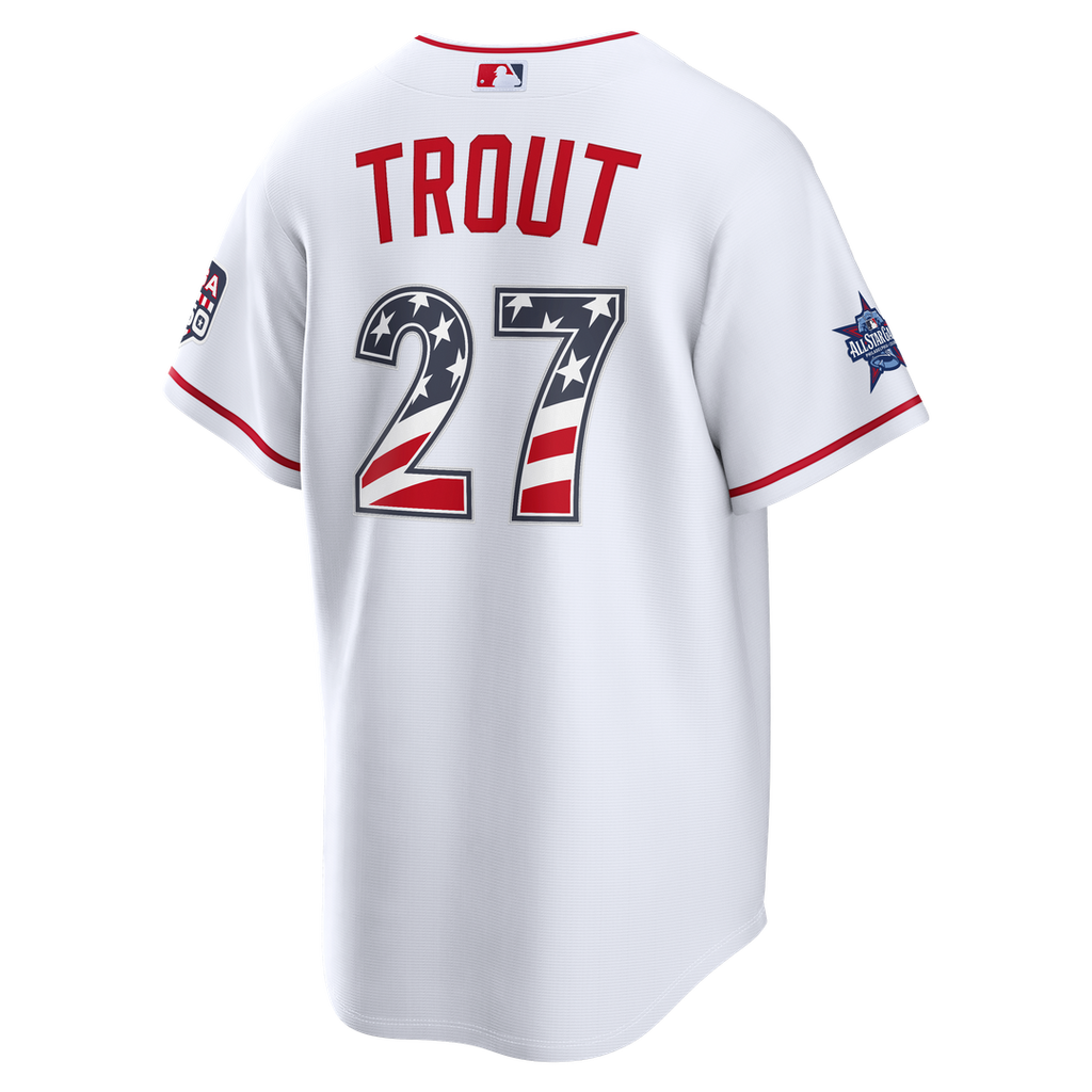 2026 All - Star Edition Stars & Stripes Los Angeles Angels Mike Trout White Stadium Jersey