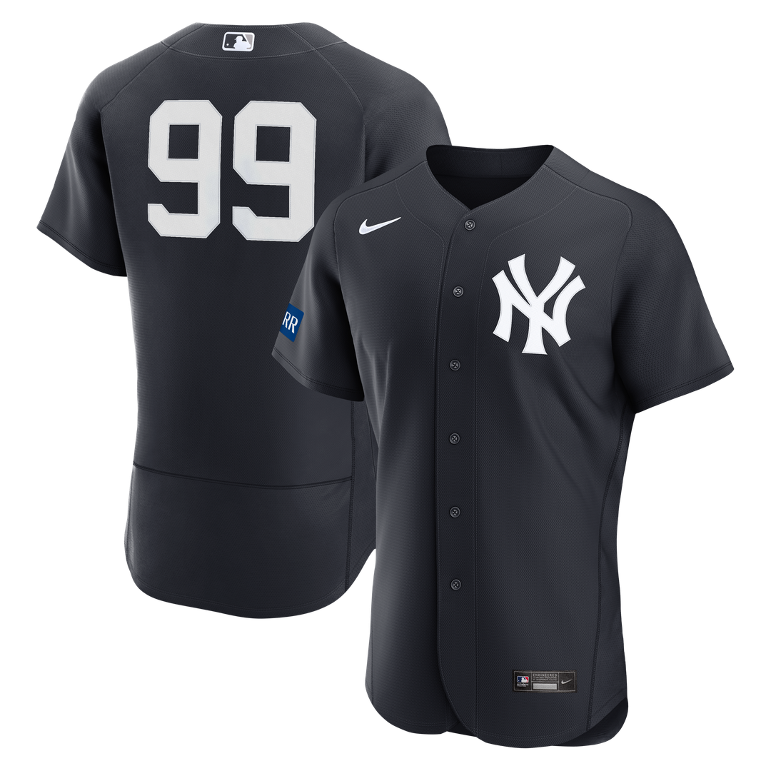 Aaron Judge New York Yankees Home Authentic Sponsor Patch Jersey - White