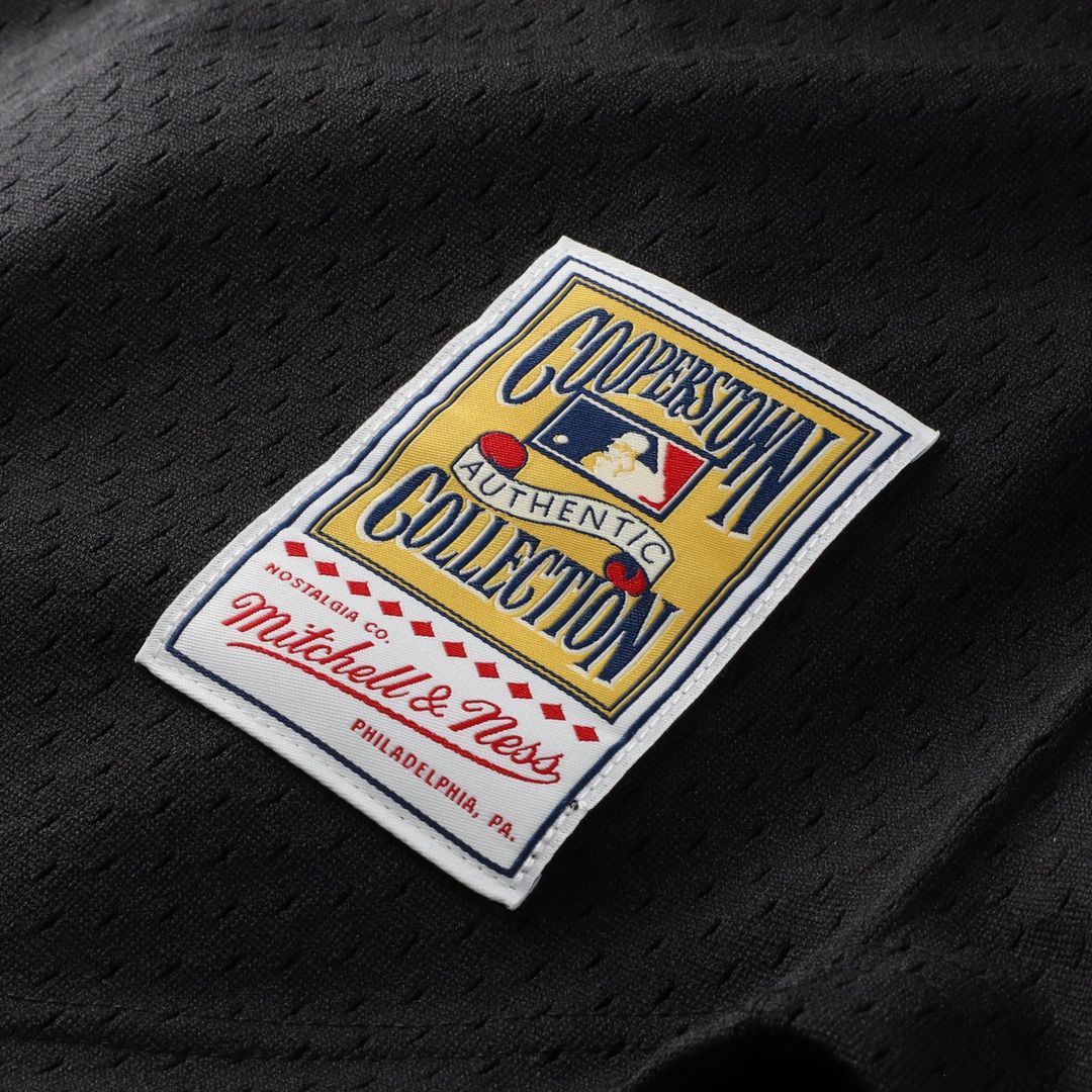 Ken Griffey Jr. Cincinnati Reds Cooperstown Collection Mesh Batting Practice Button - Up Jersey - Black