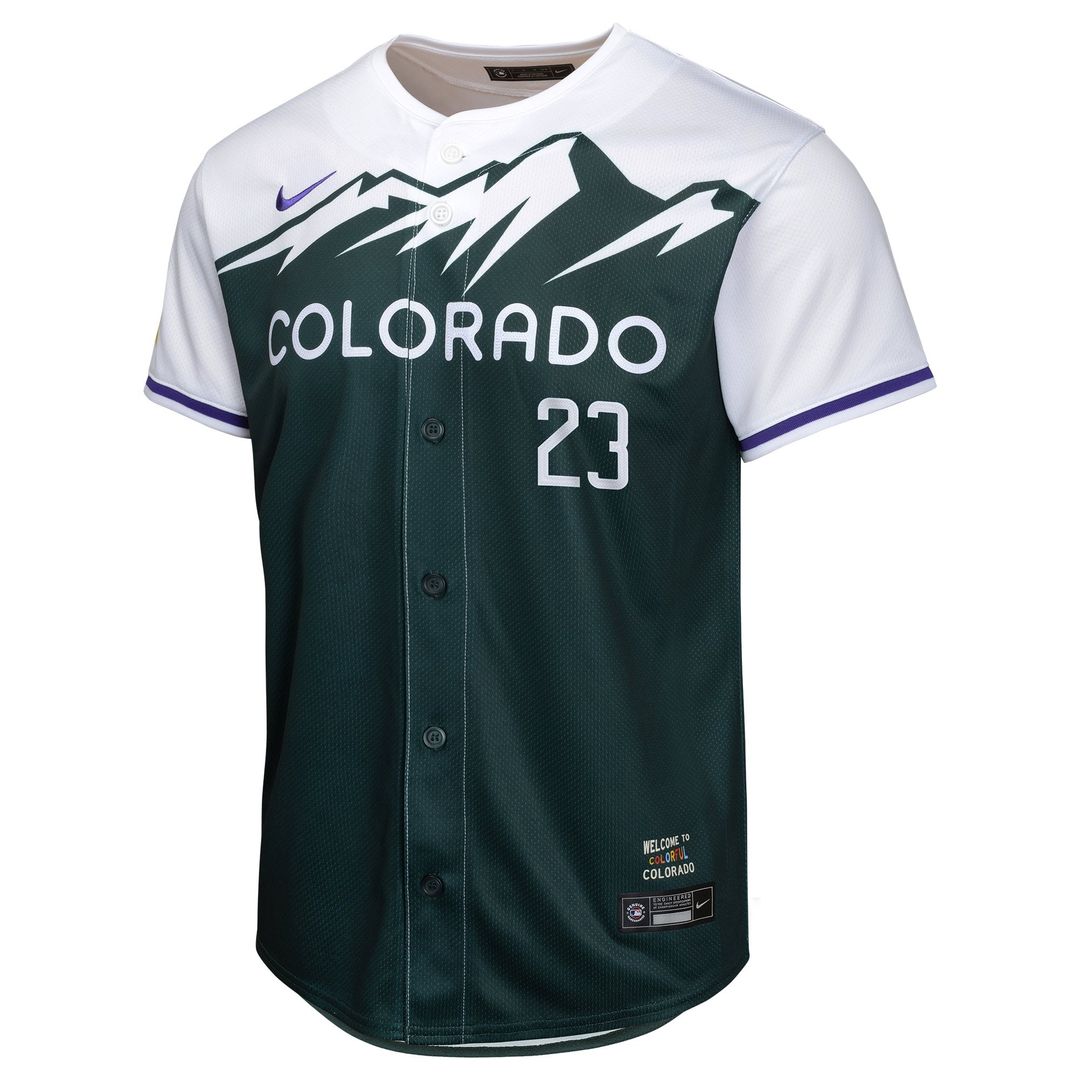 Kris Bryant Colorado Rockies Youth City Connect Limited Player Jersey - Green
