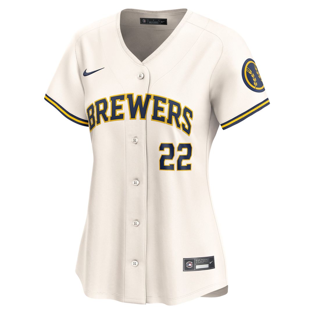 Christian Yelich Milwaukee Brewers Women's Home Limited Player Jersey - Cream