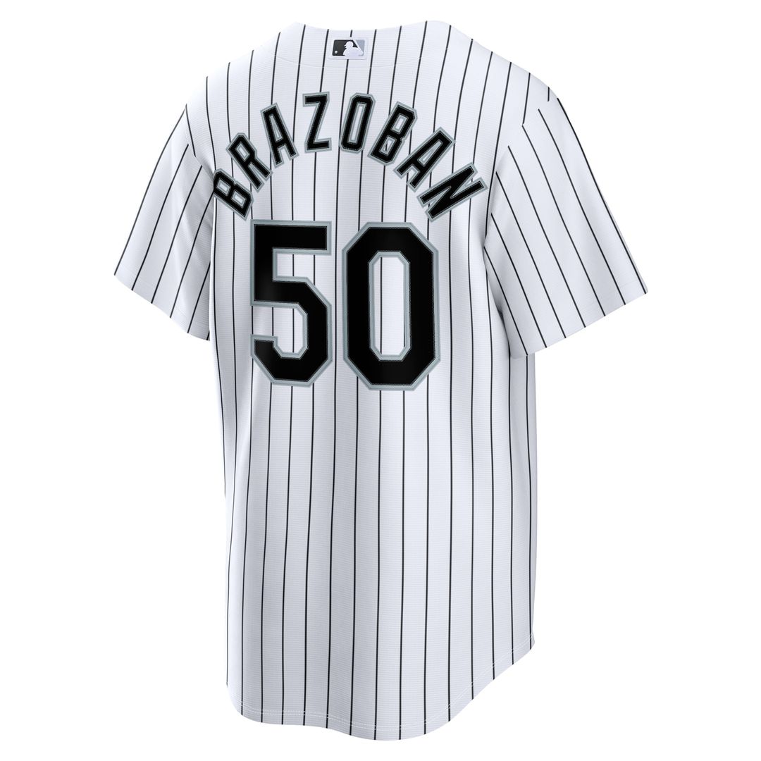 Huascar Brazoban Chicago White Sox Home Replica Jersey - White