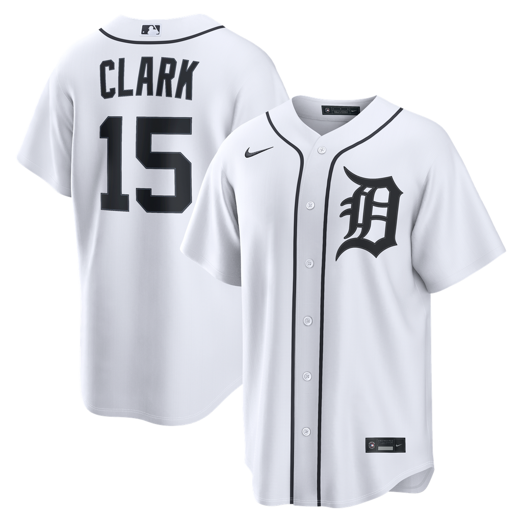 Max Clark Detroit Tigers Home Replica Jersey - White