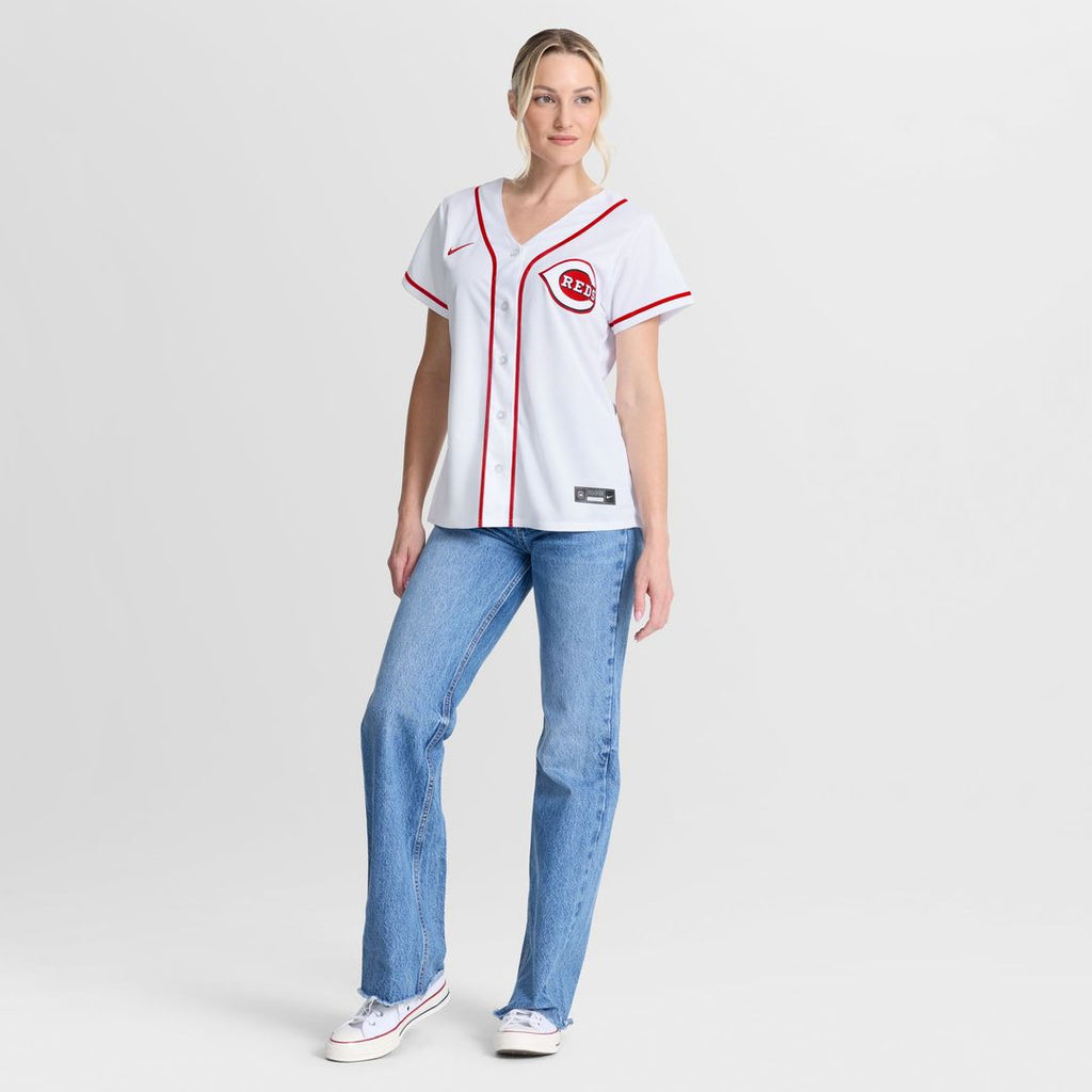 Héctor Rodríguez Cincinnati Reds Women's Home Replica Jersey - White