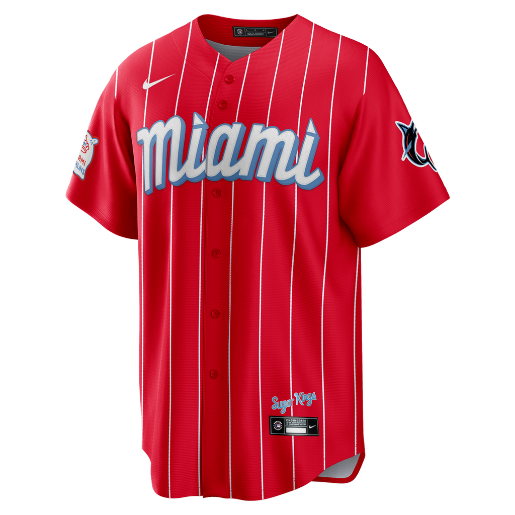 Jazz Chisholm Jr. Miami Marlins City Connect Replica Jersey - Red