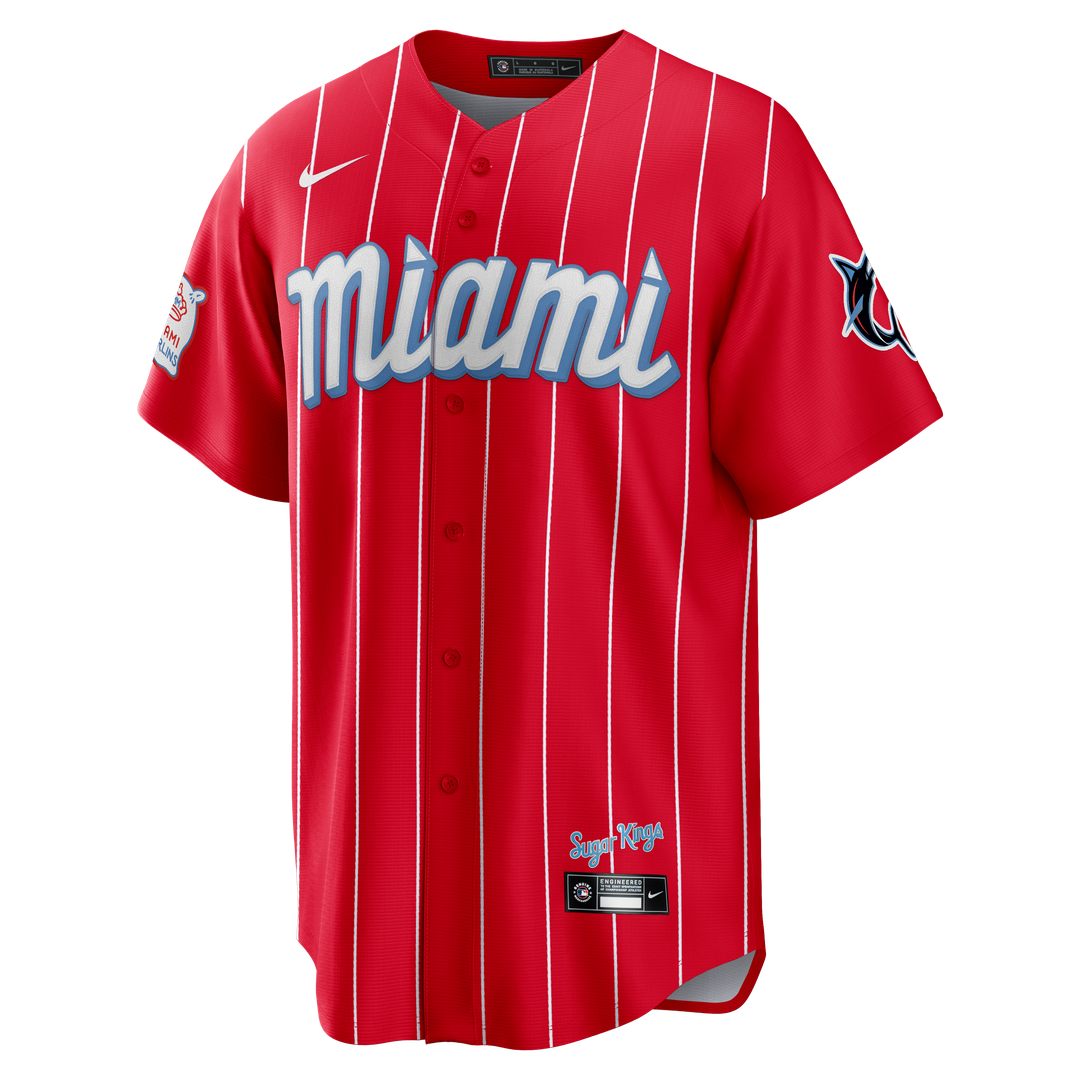 Jazz Chisholm Jr. Miami Marlins City Connect Replica Jersey - Red