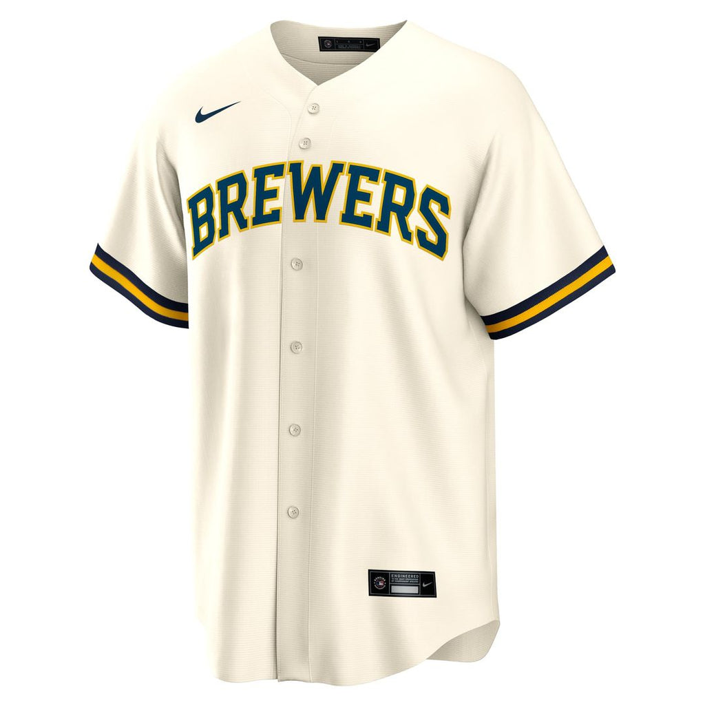 William Contreras Milwaukee Brewers Home Replica Jersey - Cream